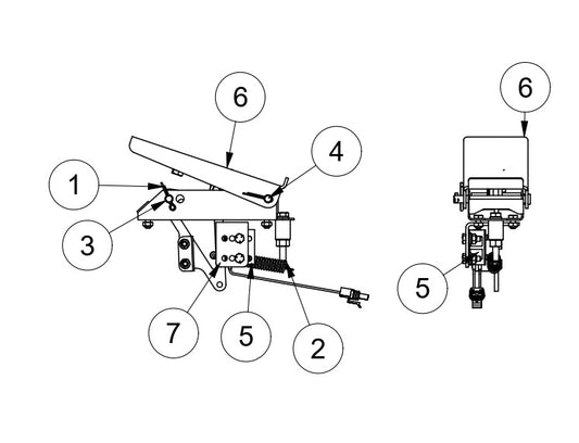 MSP445, MSP455 Mechanical Super Pro Riders Throttle Pedal And Kill Switch Assembly Parts by Allen Engineering