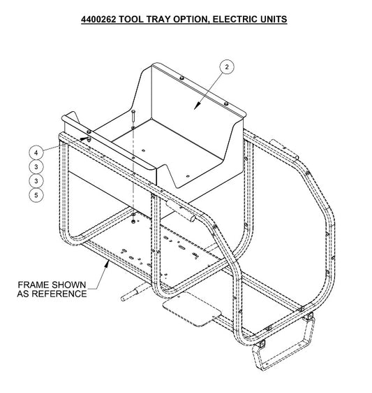 Tool Tray Option, Electric Units