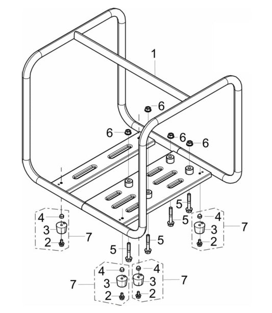 BE TP-2065HR 2" Trash Transfer Pump Frame Assembly Parts By BE Power equipment