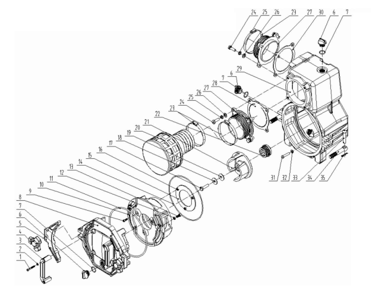 BE TP-3013HM 3" Trash Water Pump Assembly Parts By BE Power equipment