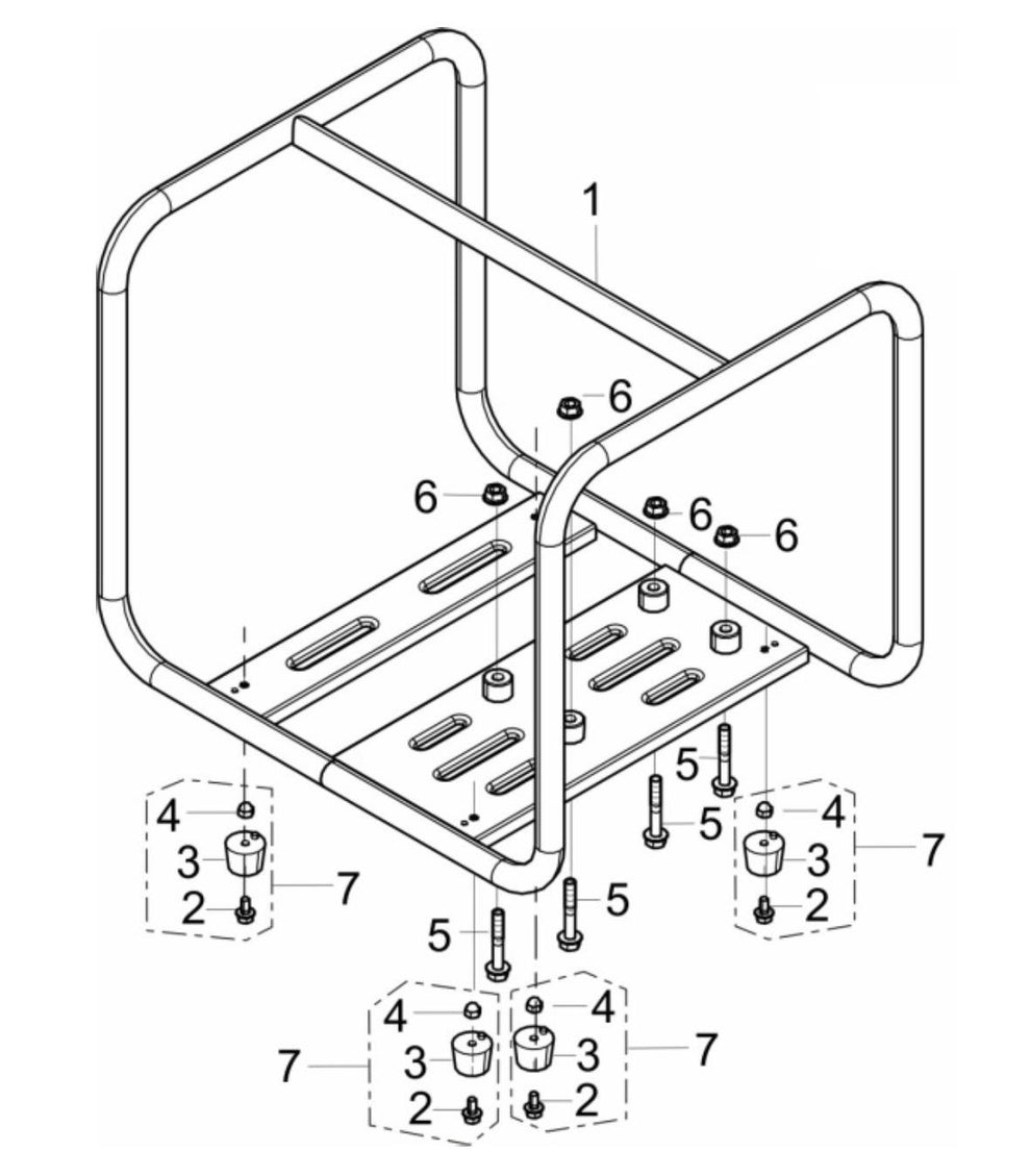 BE TP-3065HR 3" Semi-Trash Pump Frame Assembly Parts by BE Power Equipment