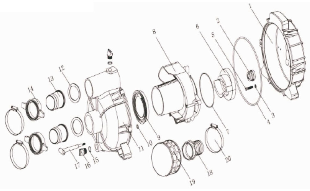 BE TP-3070R 3" Semi-Trash Pump Assembly 'RS' Type Parts by BE Power Equipment