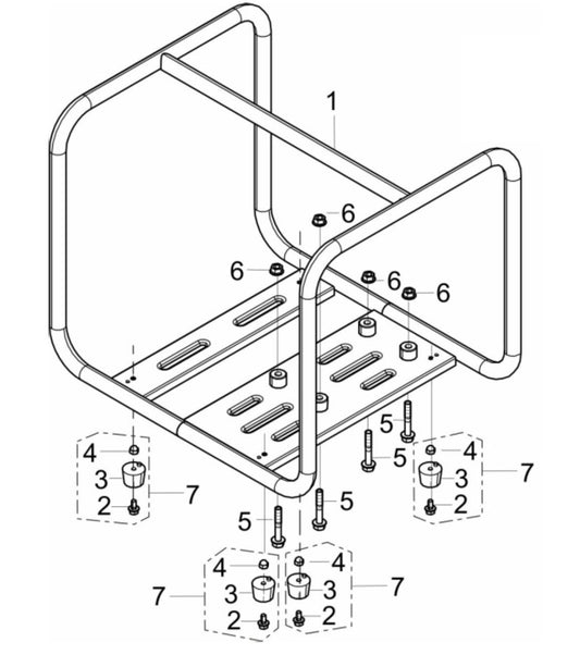 BE TP-3070R 3" Semi-Trash Pump Frame Assembly Parts by BE Power Equipment