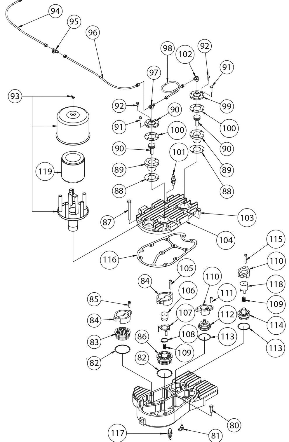 T Pump Two Stage Air Compressor Pump Part 3 By Jenny Products