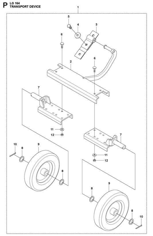 Transport Device Parts For LG 164 Petrol By Husqvarna