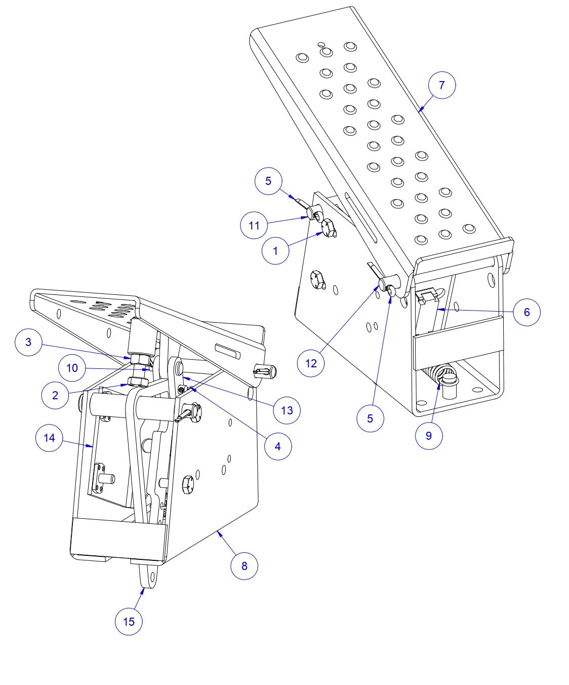 HP205 High Performance Riders Throttle Pedal Assembly - 064255 Assembly Parts by Allen Engineering