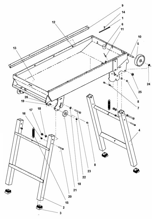 TS 400F Frame Assembly-1 Parts