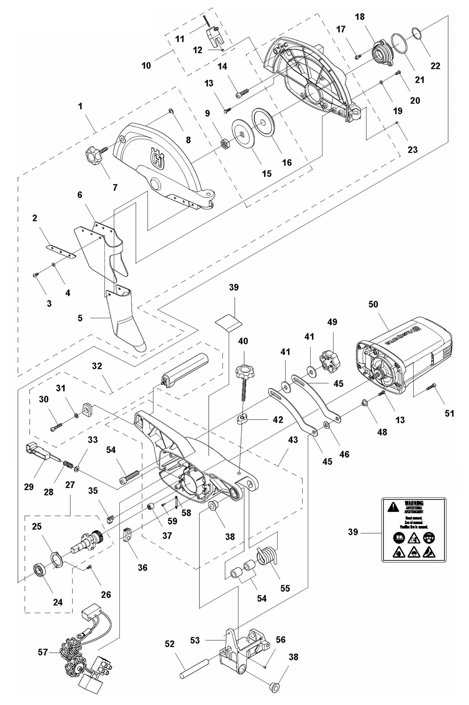 TS 60 Cutting Head Assembly Parts