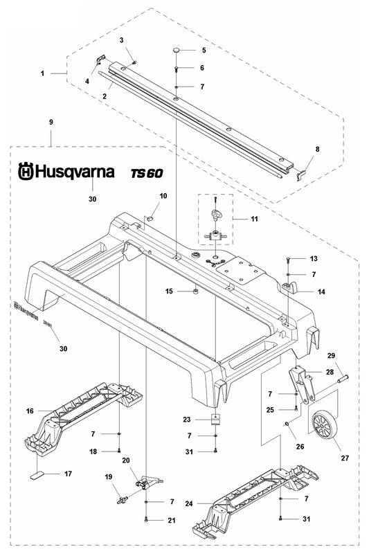 TS 60 Frame Assembly Parts