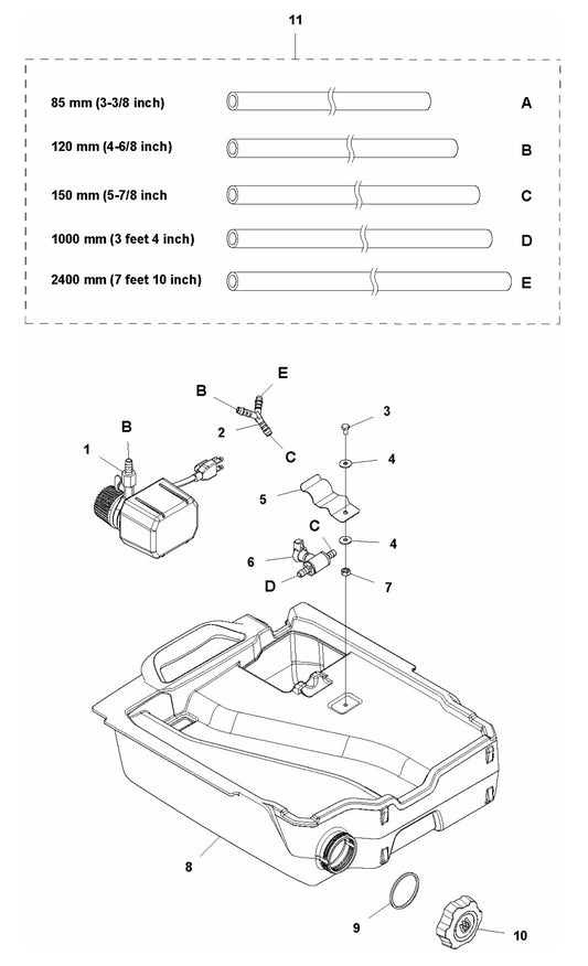 TS 70 Water Tank Assembly Parts