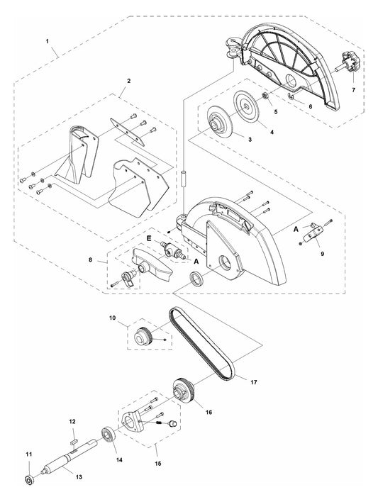 TS 90 Blade Guard Assembly Parts