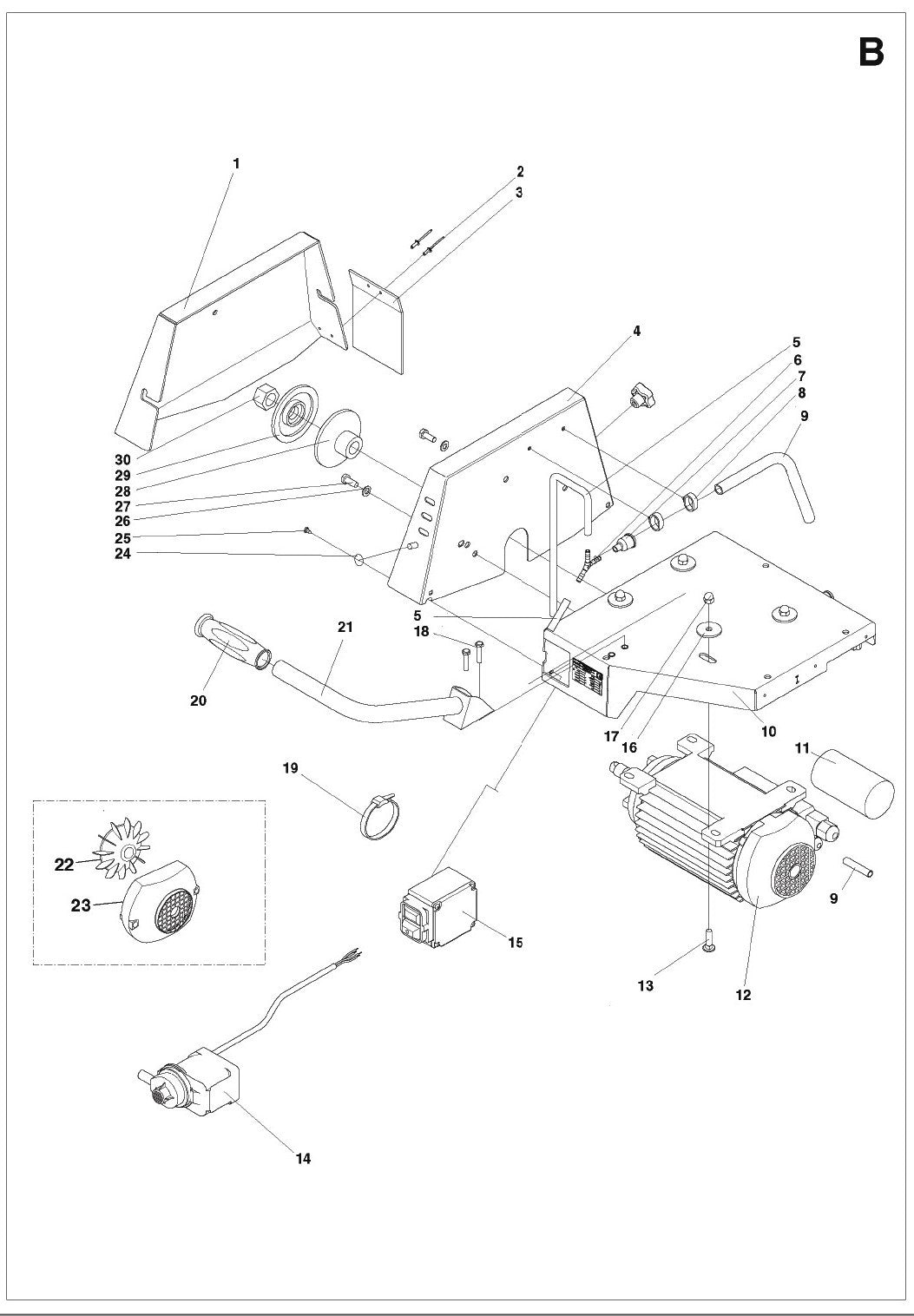 B Parts For TS 300 E By Husqvarna