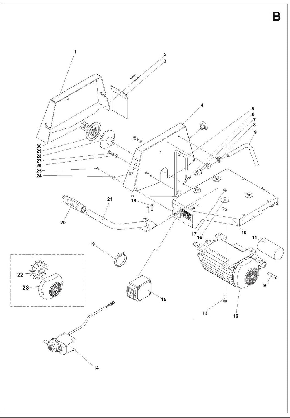 B Parts For TS 300 E By Husqvarna