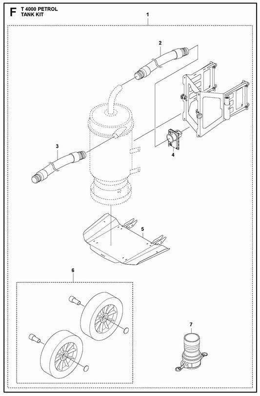 Tank Kit  Parts For T 4000 Petrol Parts By Husqvarna