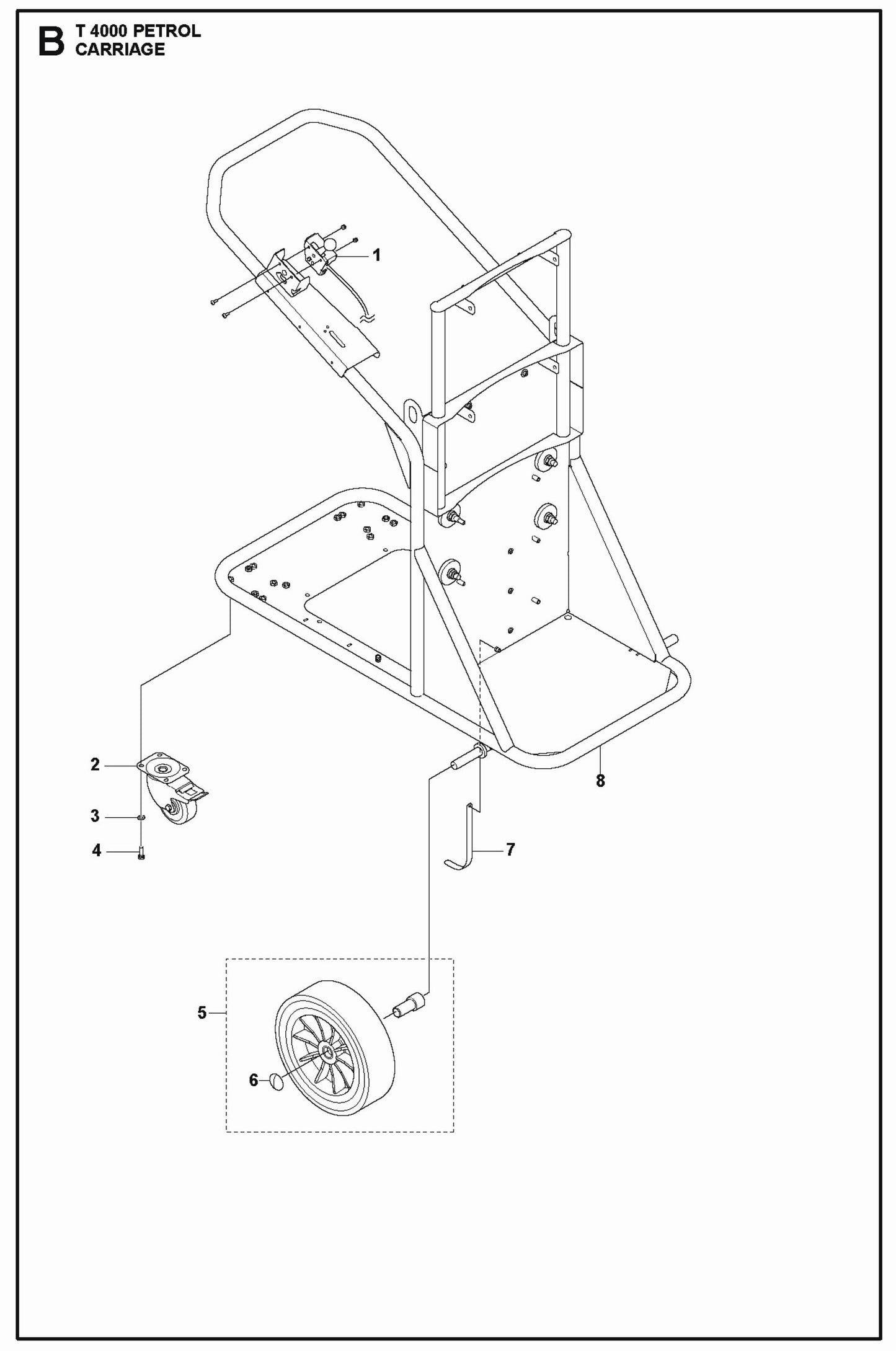 Carriage Parts For T 4000 Petrol Parts By Husqvarna