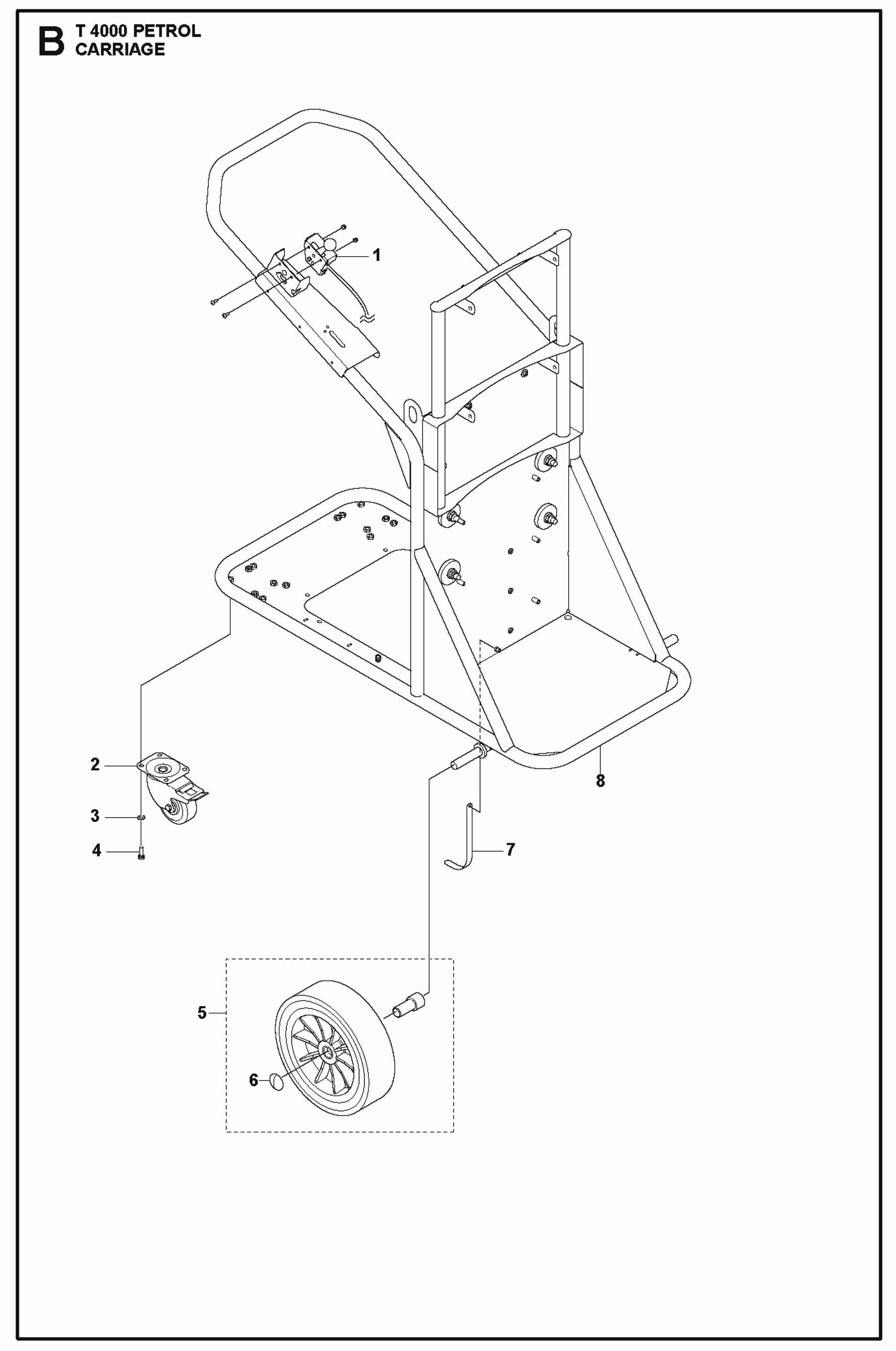 Carriage Parts For T 4000 Petrol Parts By Husqvarna