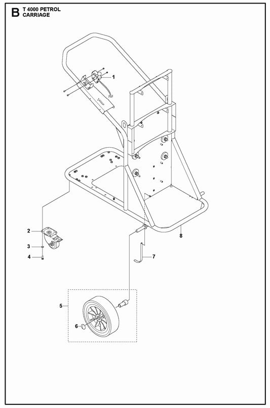 Carriage Parts For T 4000 Petrol Parts By Husqvarna
