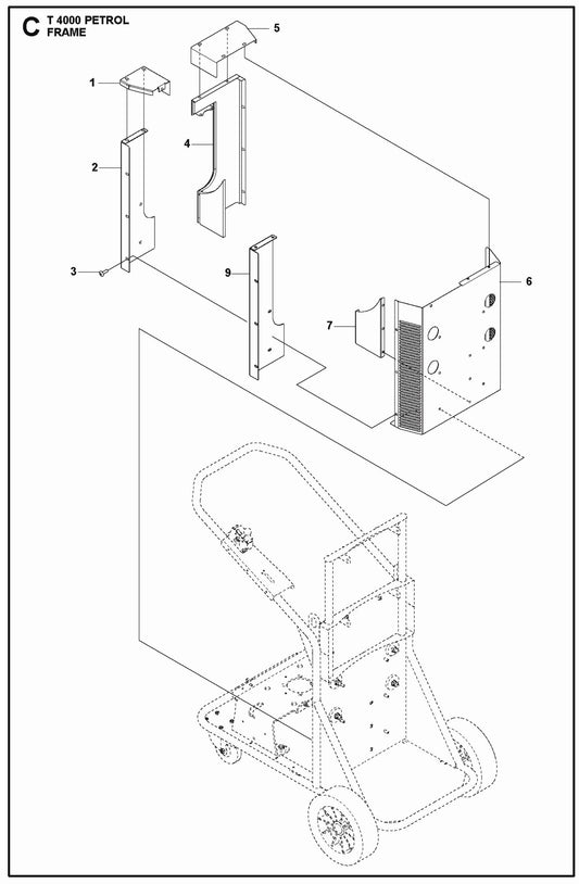 Frame Parts For T 4000 Petrol Parts By Husqvarna