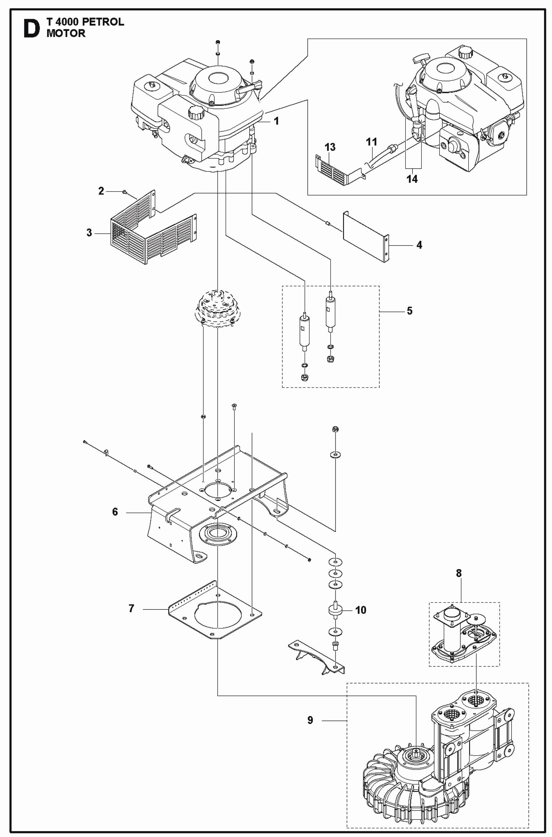 Motor Parts For T 4000 Petrol Parts By Husqvarna