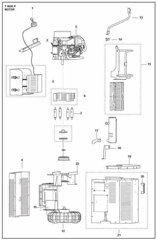 Motor Parts For T 8600 Propane By Husqvarna