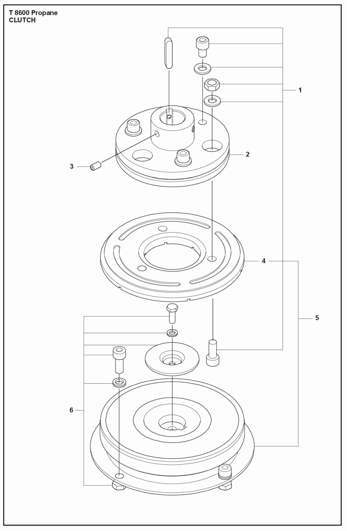 Clutch Parts For T 8600 Propane By Husqvarna