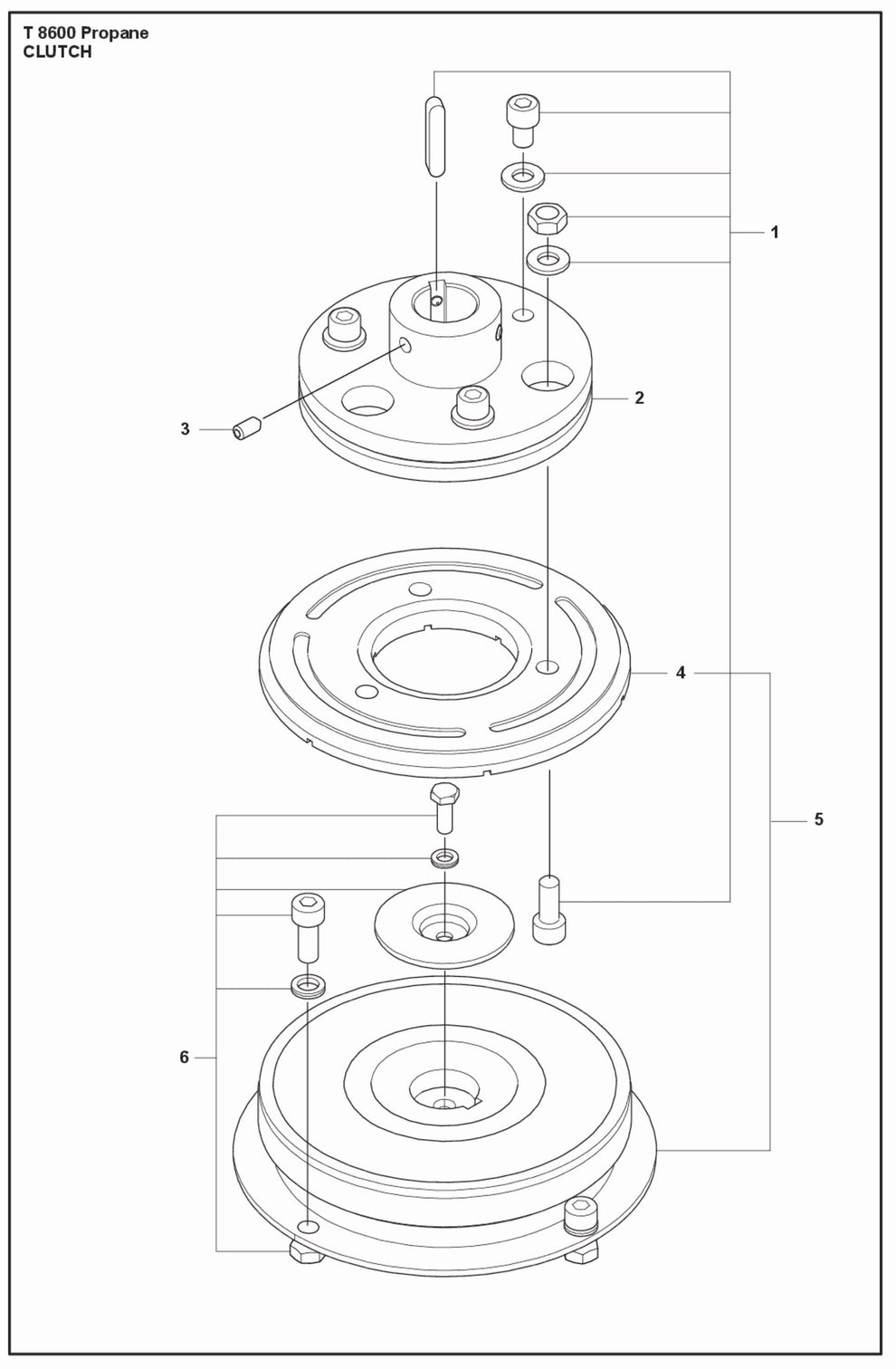 Clutch Parts For T 8600 Propane By Husqvarna