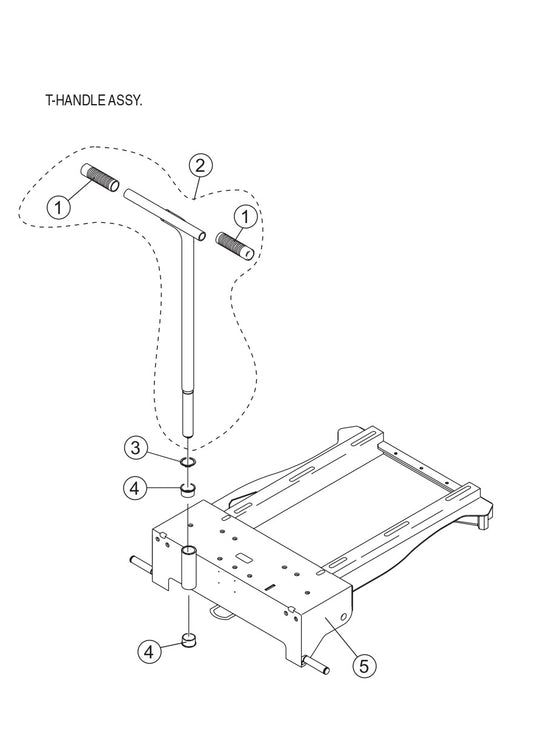 GB114BC T-Handle Assembly Parts by Multiquip