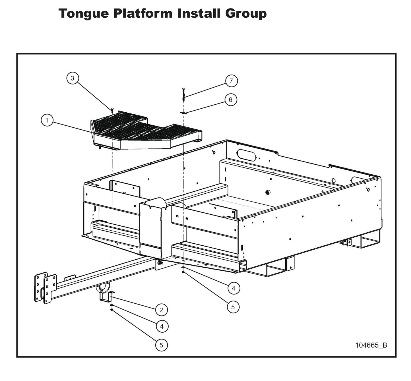 Tongue Platform Install Group Parts by Allmand
