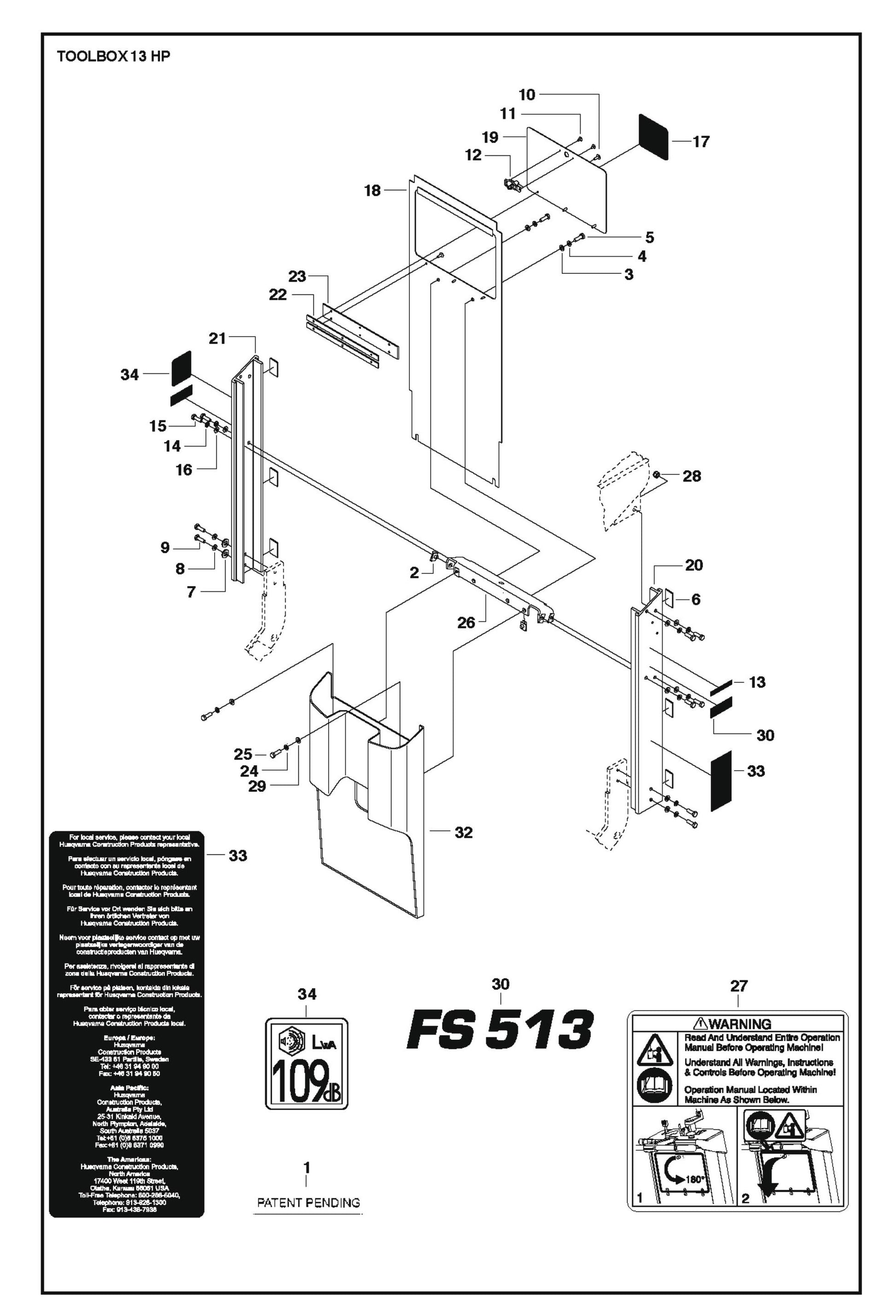 Toolbox 13 HP For FS513 By Husqvarna