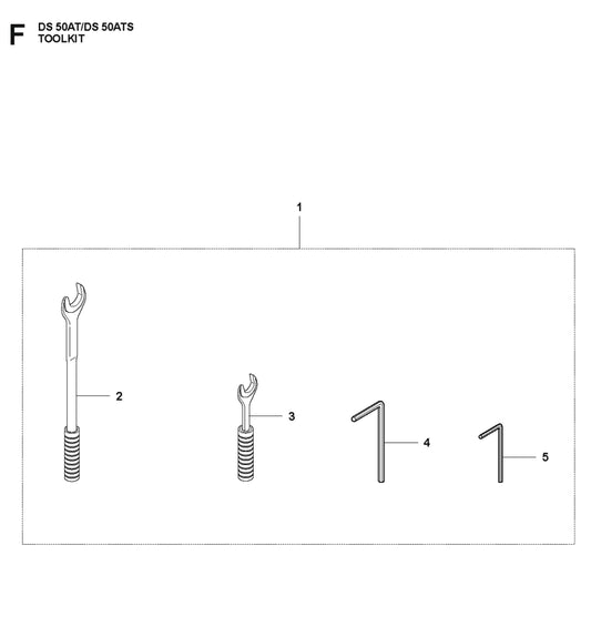 Toolkit Parts for DS 50 AT-1 By Husqvarna