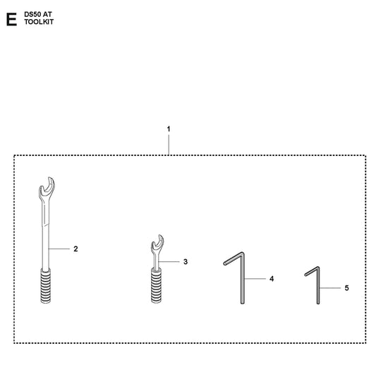 Toolkit Parts for DS 50 AT-2 By Husqvarna