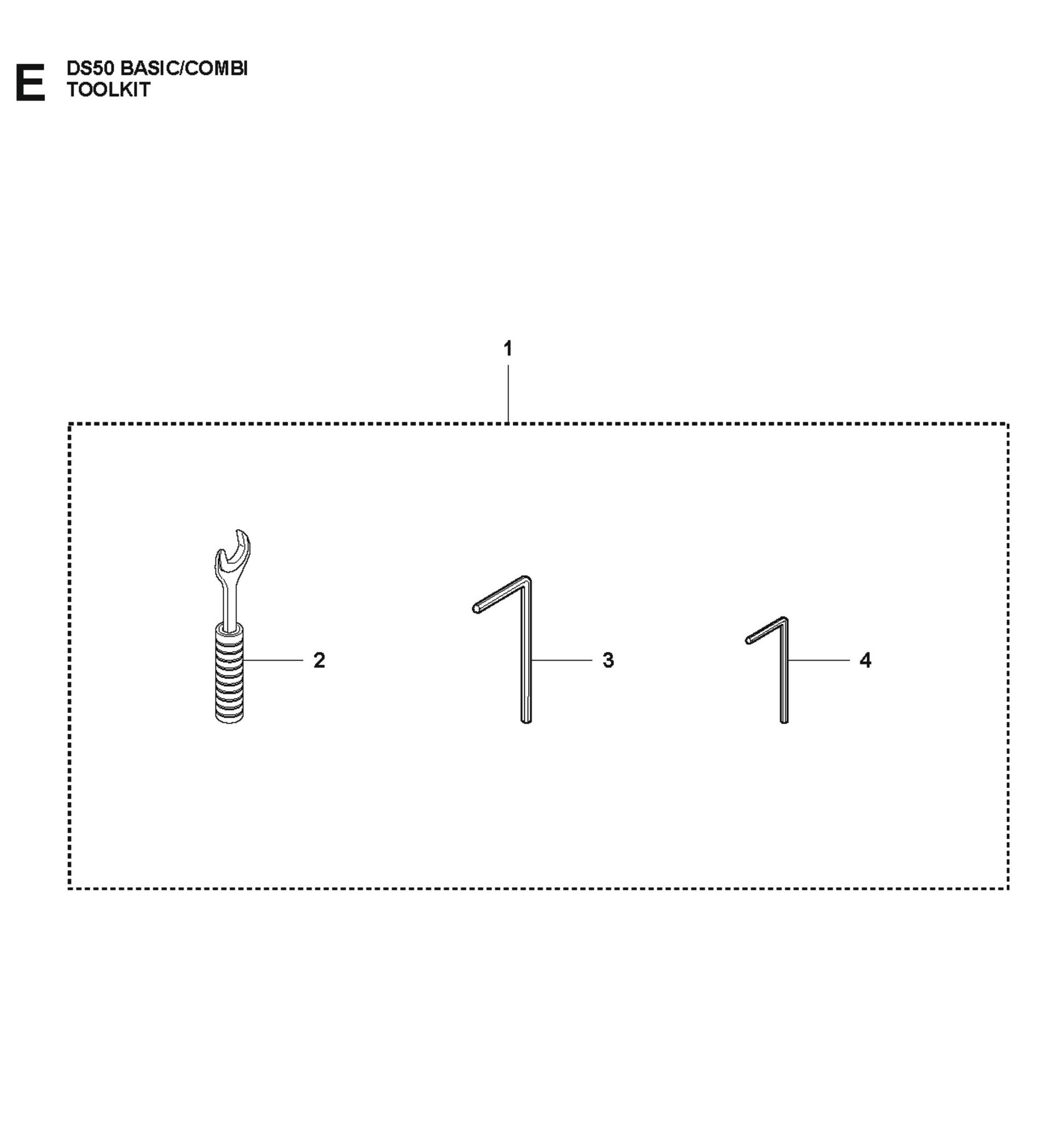 Toolkit Parts for DS 50 Basic 2007-01 By Husqvarna
