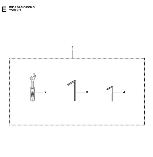 Toolkit Parts for DS 50 Basic 2008-05 By Husqvarna