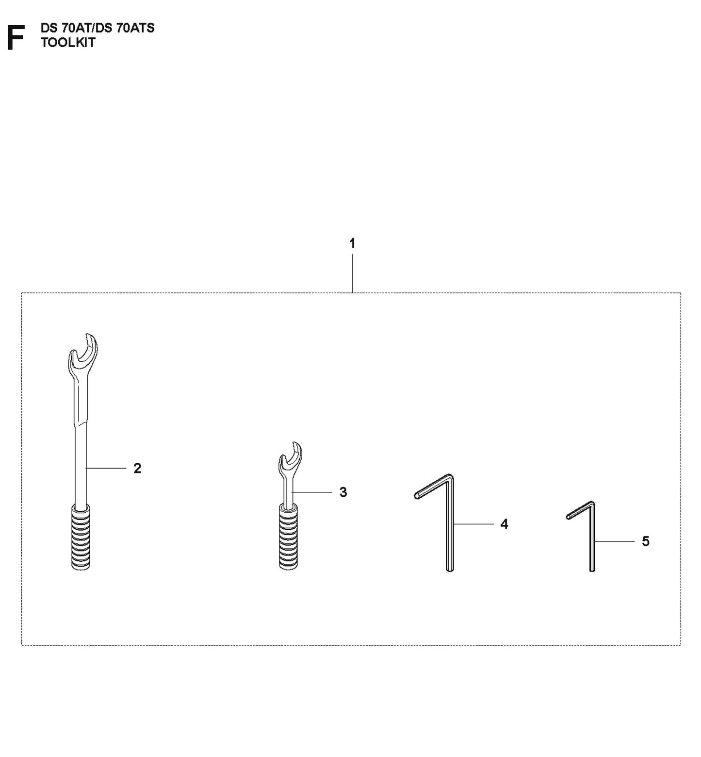 Toolkit Parts for DS 70 AT By Husqvarna