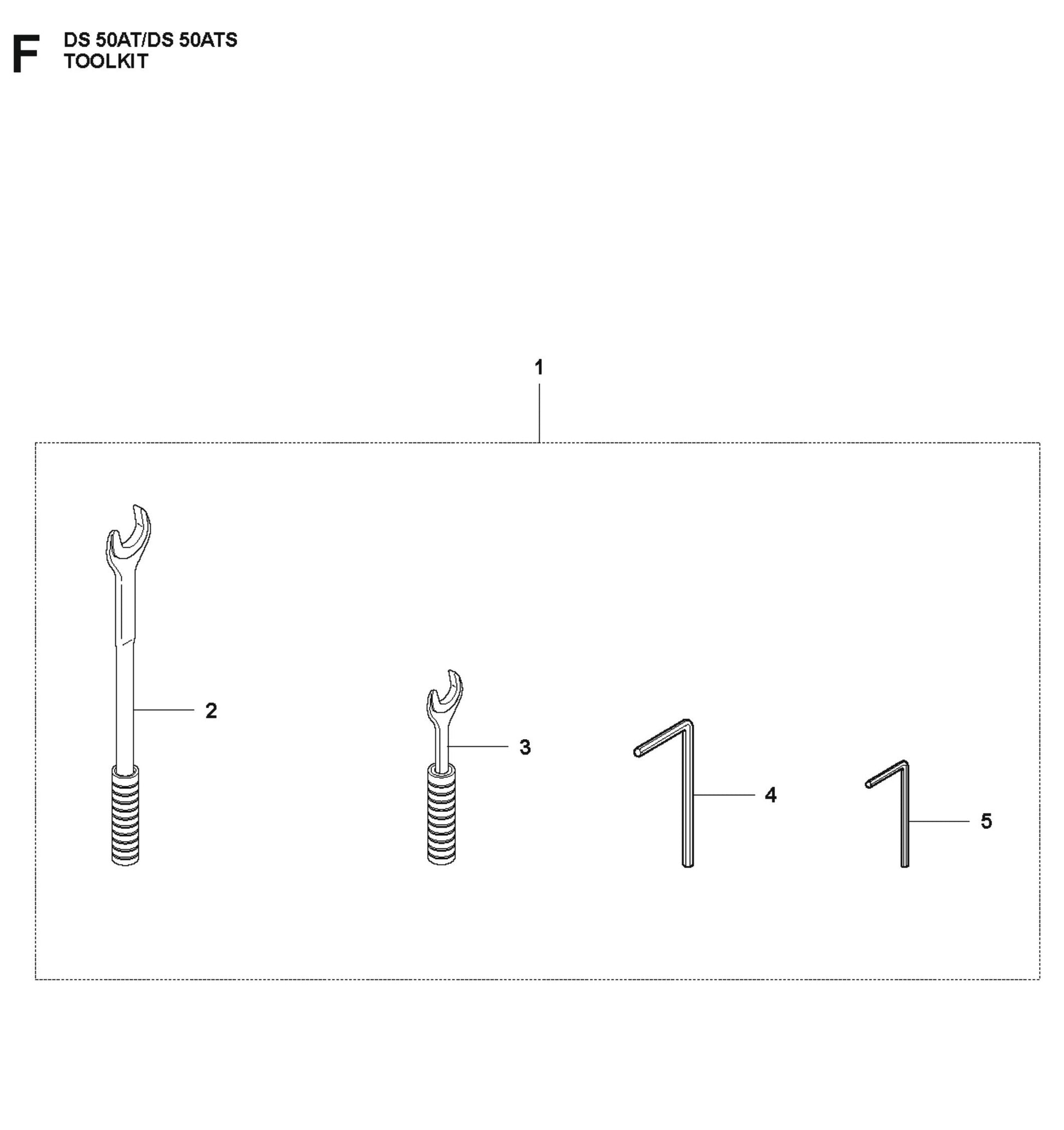 Toolkit Parts for DS 50 ATS By Husqvarna