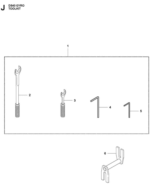 Toolkit Parts for DS 40 Gyro By Husqvarna