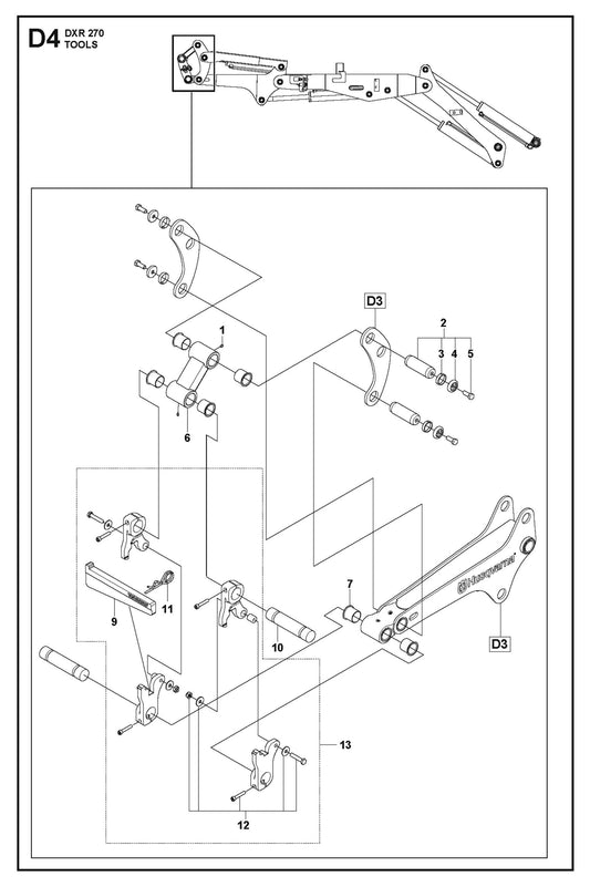 Tools Parts for DXR 270 By Husqvarna