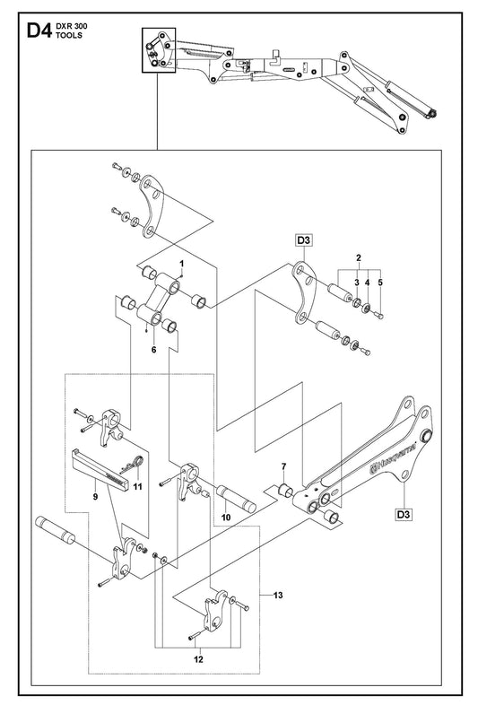 Tools Parts for DXR 300 By Husqvarna