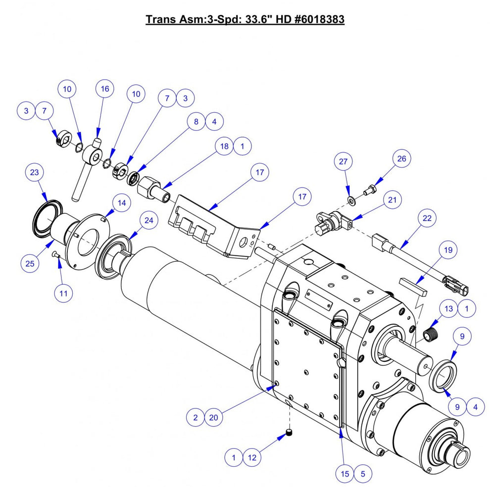 CC6561-3 Trans Asm:3-Spd: 33.6" HD Assembly Parts