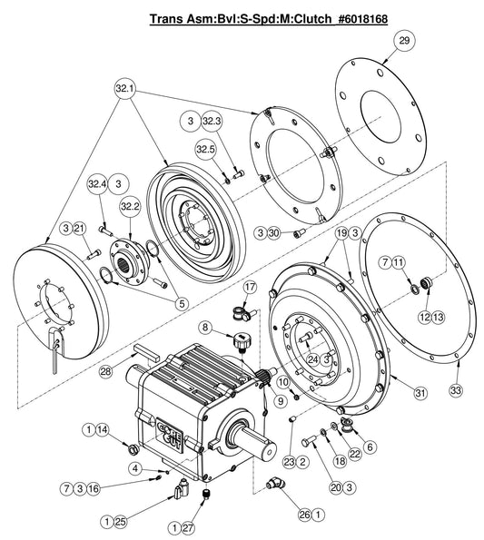 CC7574DK Trans Asm:Bvl:S-Spd:M:Clutch