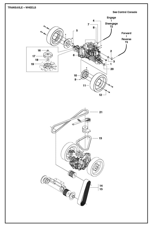 Transaxle-Wheels  For FS520 By Husqvarna
