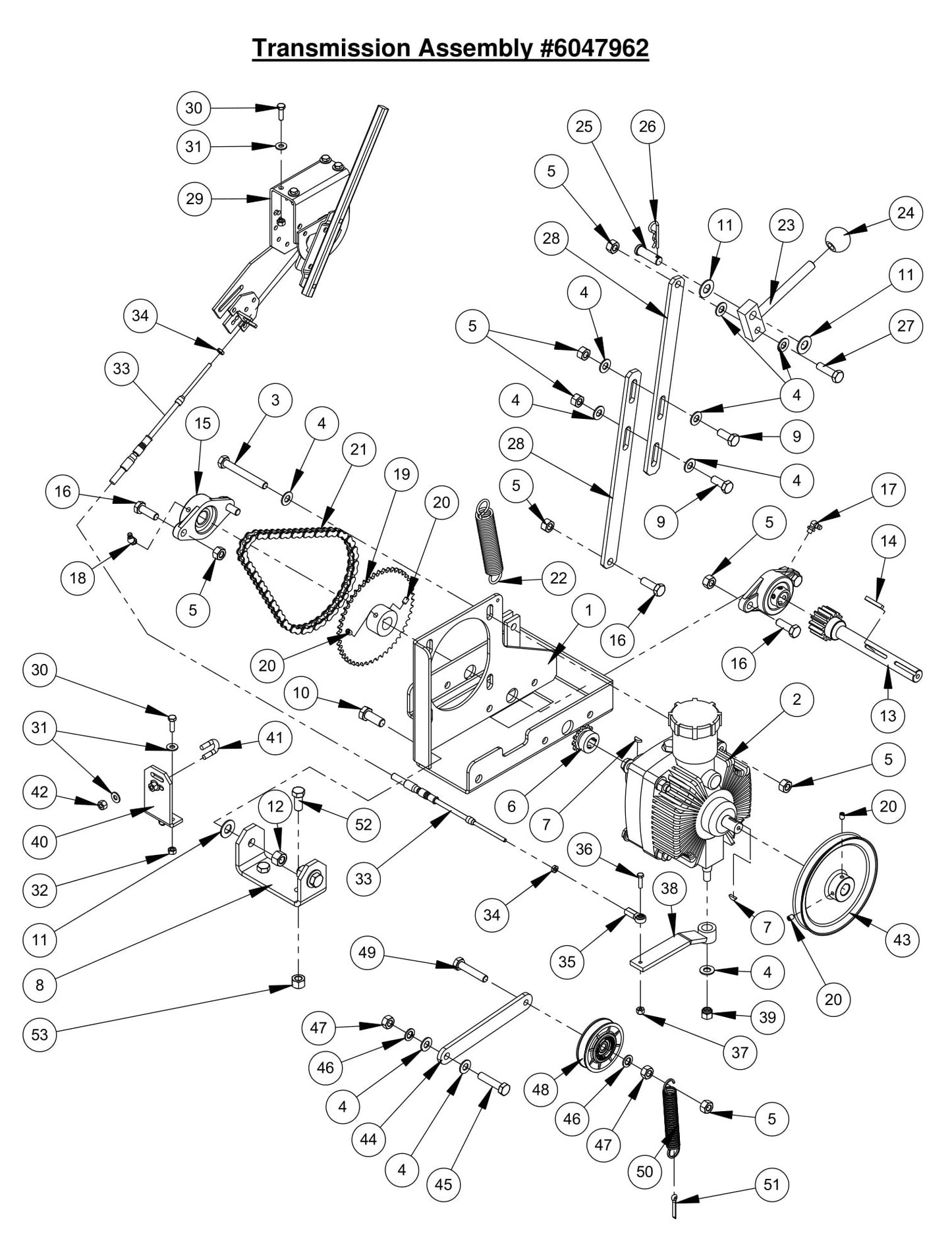 CC2500 Transmission Assembly 