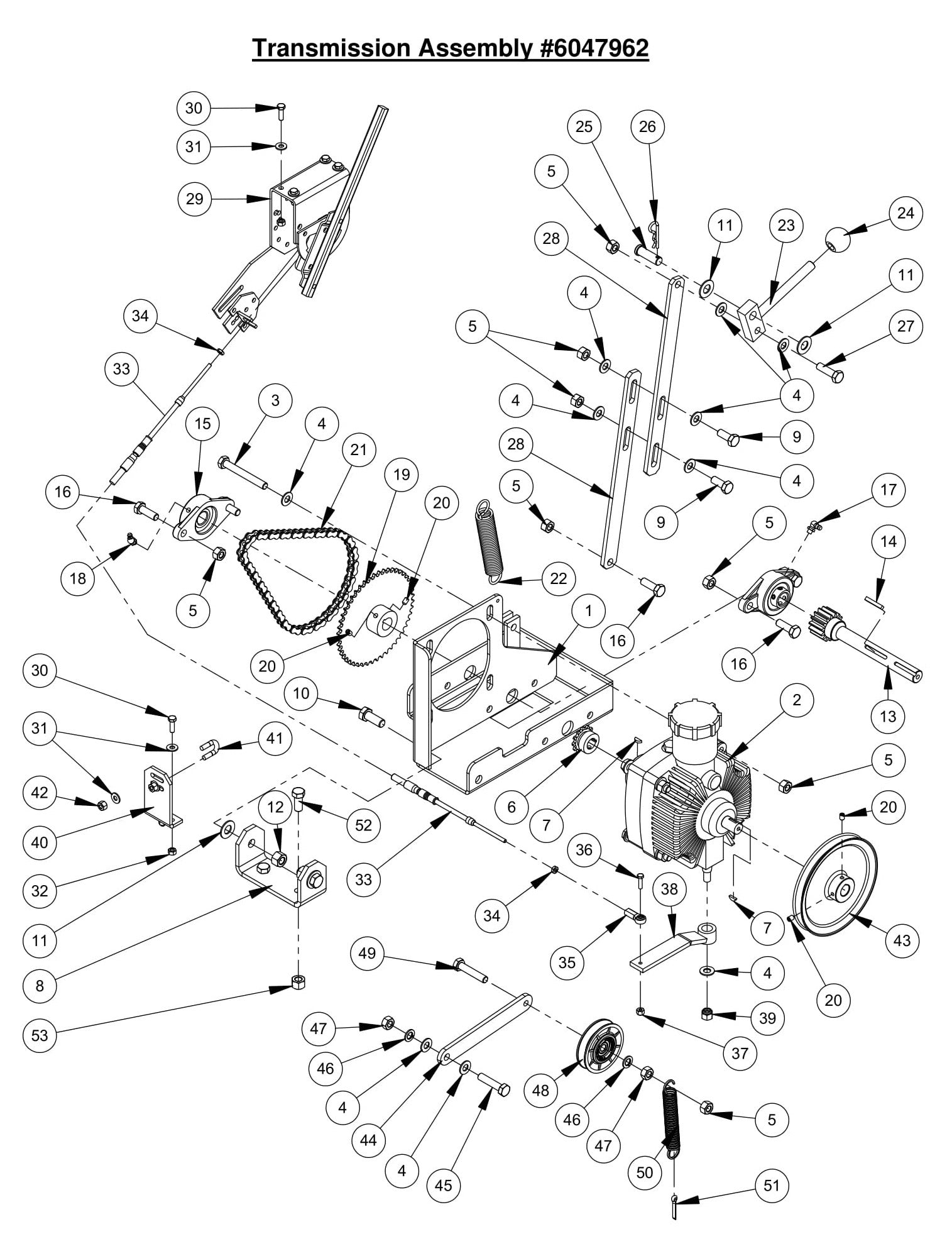 CC2500 Transmission Assembly 