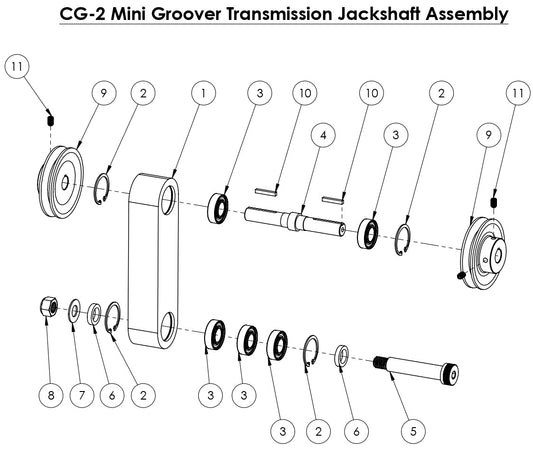 CG-2 (Electric) Mini Groover Transmission Jackshaft Assembly