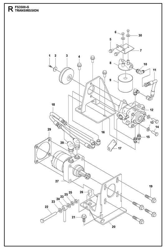 Transmission Parts for FS3500 G II By Husqvarna