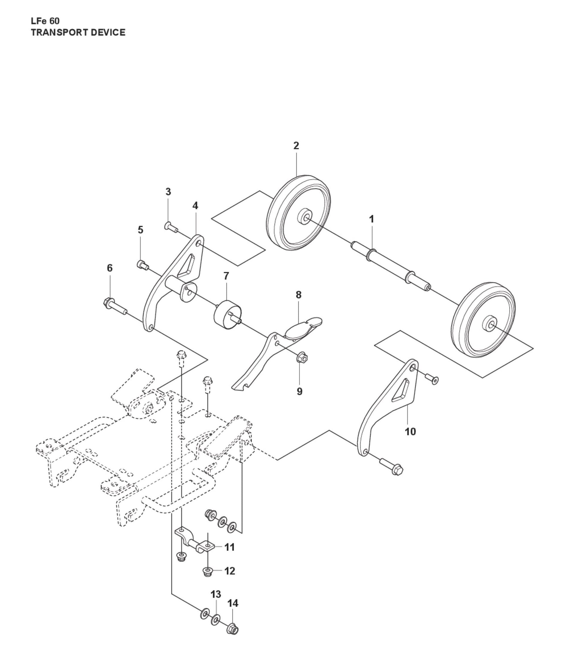 Transport Device Parts For LFe 60 By Husqvarna