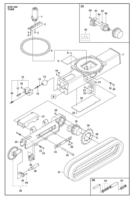 Tube Parts for DXR 300 By Husqvarna