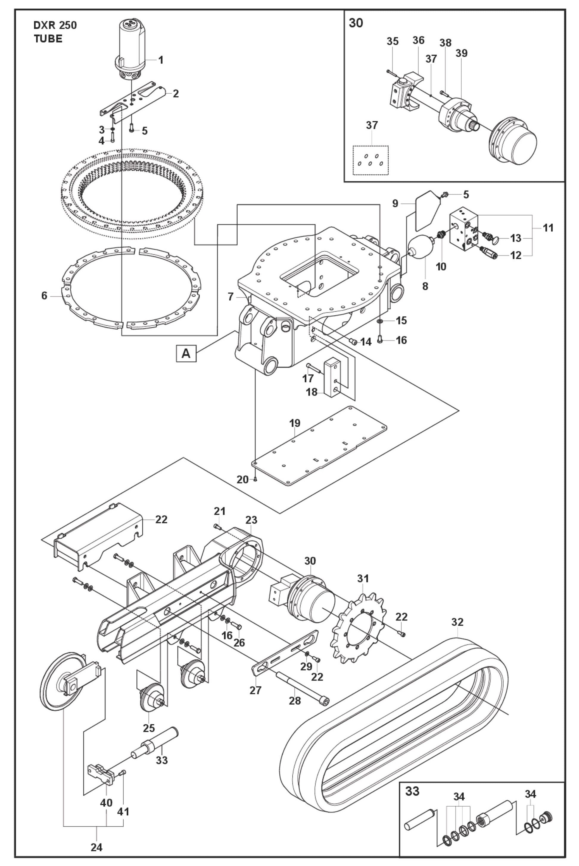 Tube Parts for DXR 250 By Husqvarna
