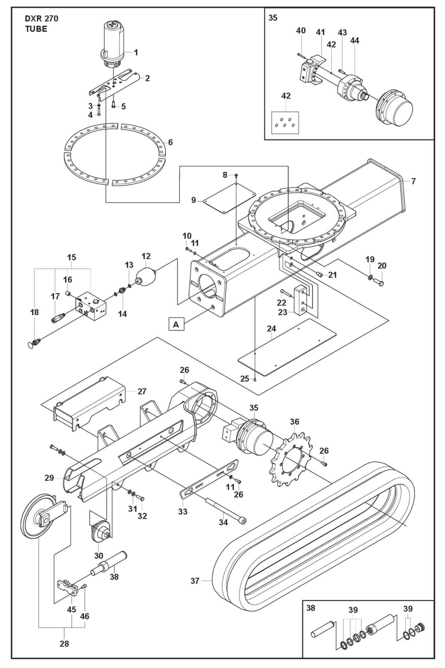 Tube Parts for DXR 270 By Husqvarna