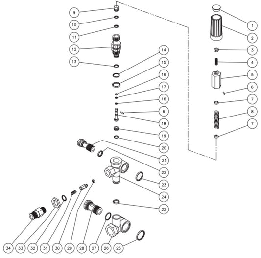 CA-2403-0MHB, CA-2703-0MHB Unloader Assembly Parts by Mi-T-M